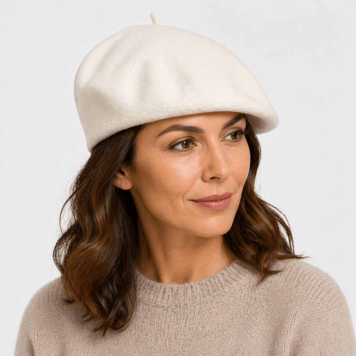 Béret Femme Blanc - NORA