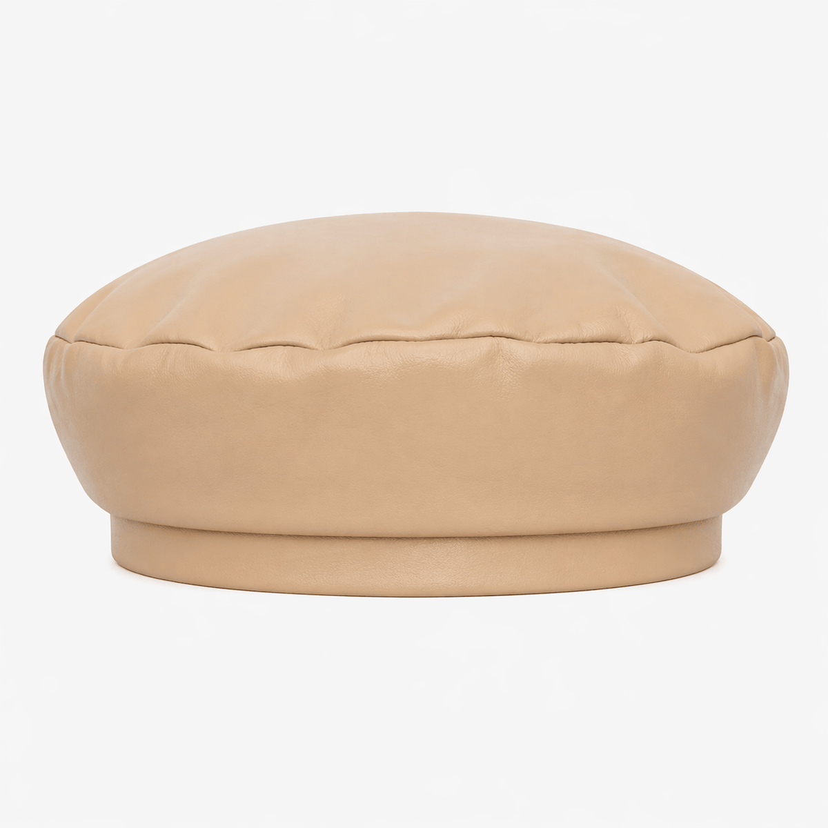 Béret Femme Cuir Beige - ERIS