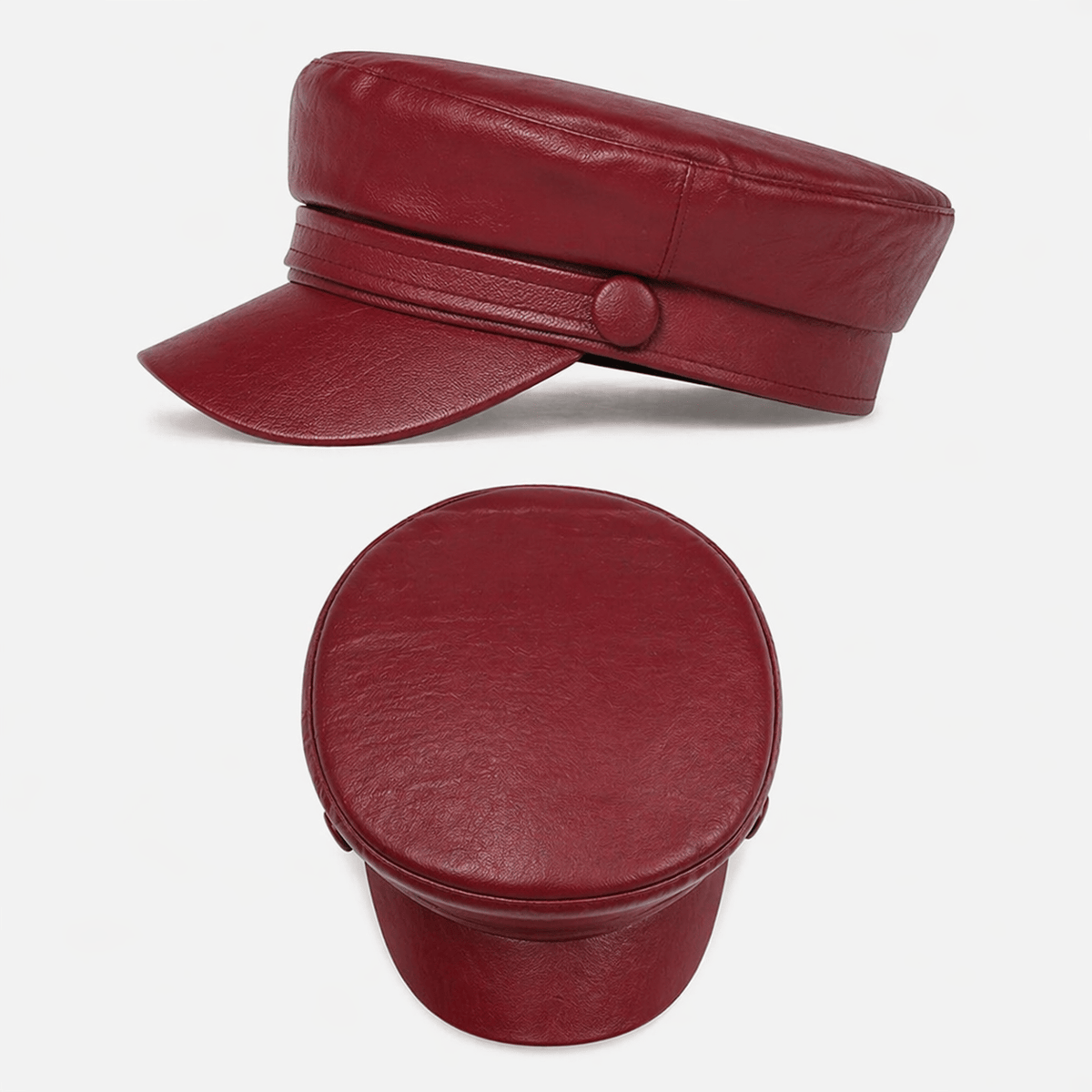 Béret Femme Cuir Rouge - SONIA