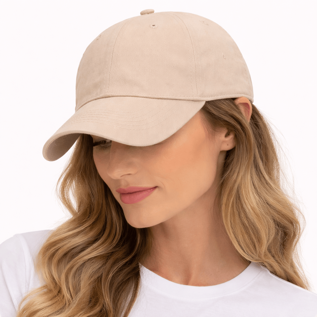 Casquette Coton Femme Beige - SARA
