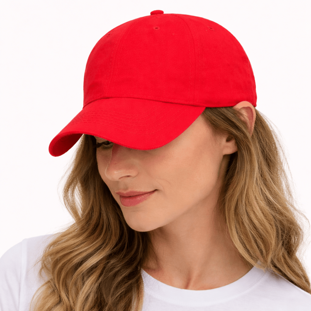 Casquette Coton Femme Rouge - WILLA