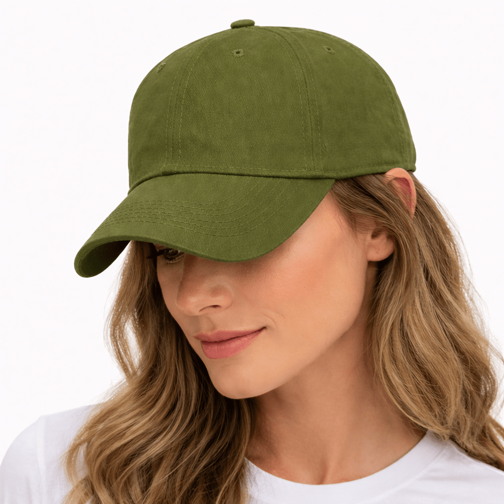 Casquette Coton Femme Verte - ZARA