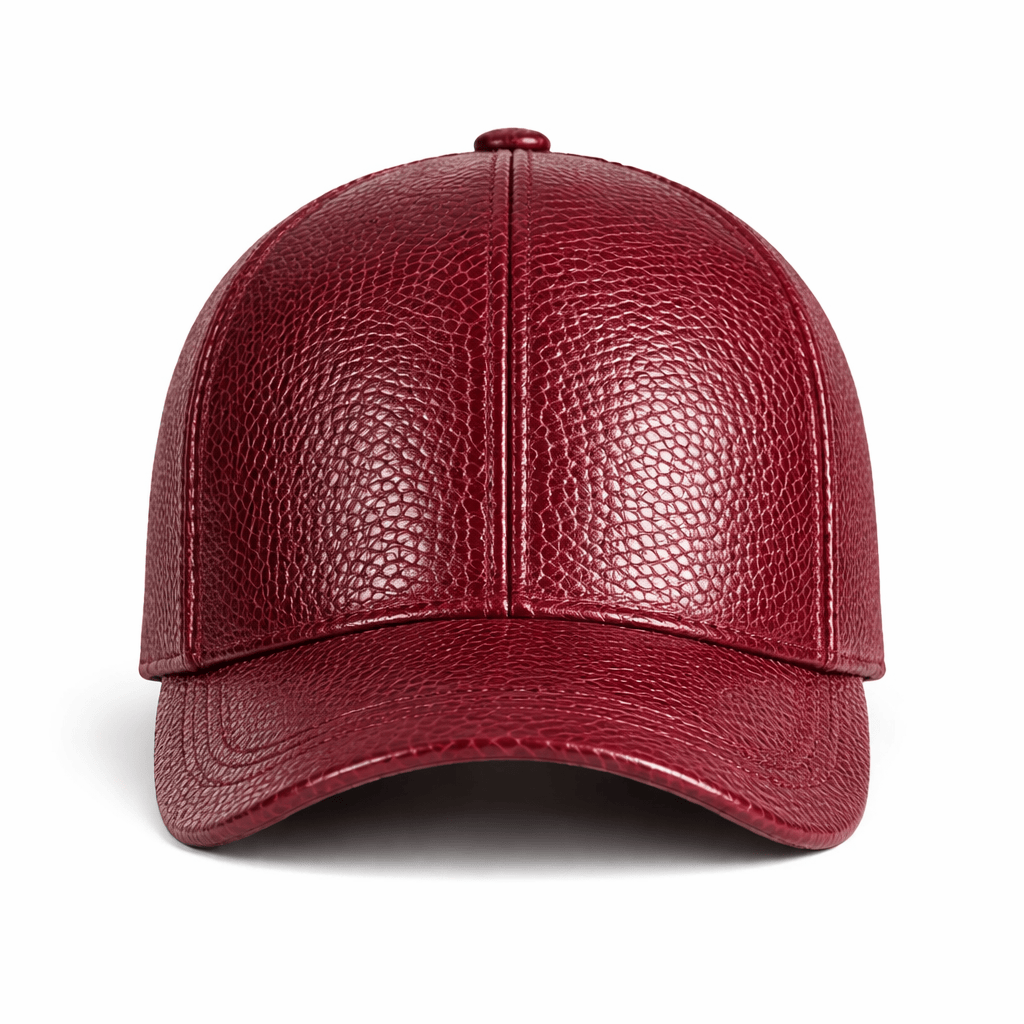 Casquette Cuir Femme Bordeaux - MACY