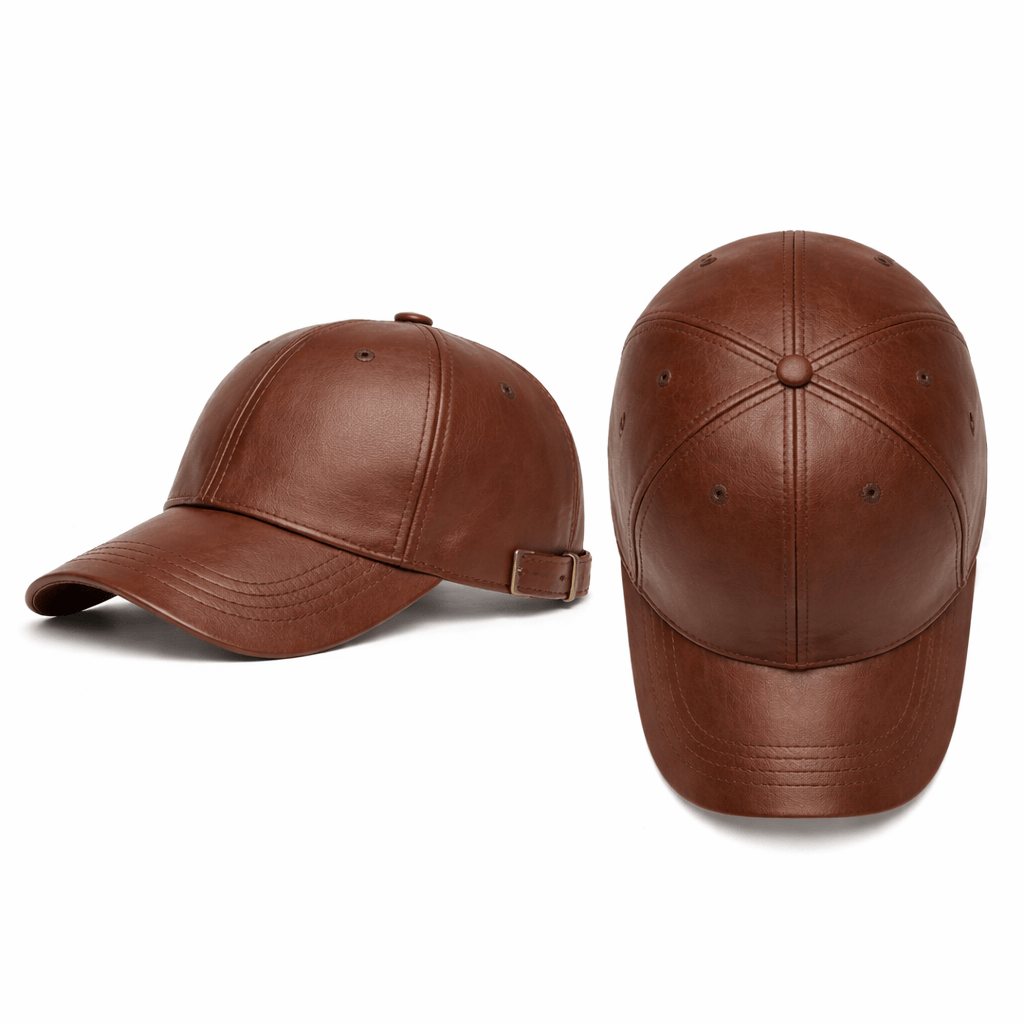 Casquette Cuir Femme Marron - MARY
