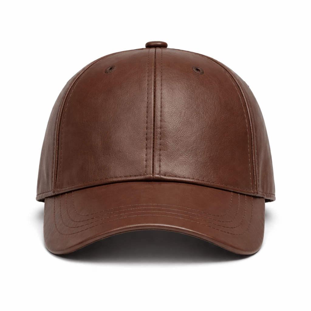 Casquette Cuir Femme Marron - MARY