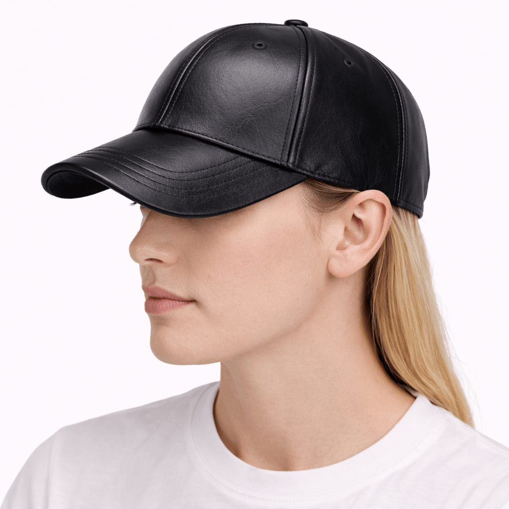 Casquette Cuir Femme Noire - MILO
