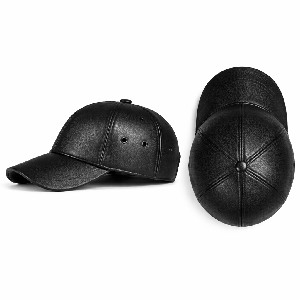 Casquette Cuir Homme Noir - LUNA