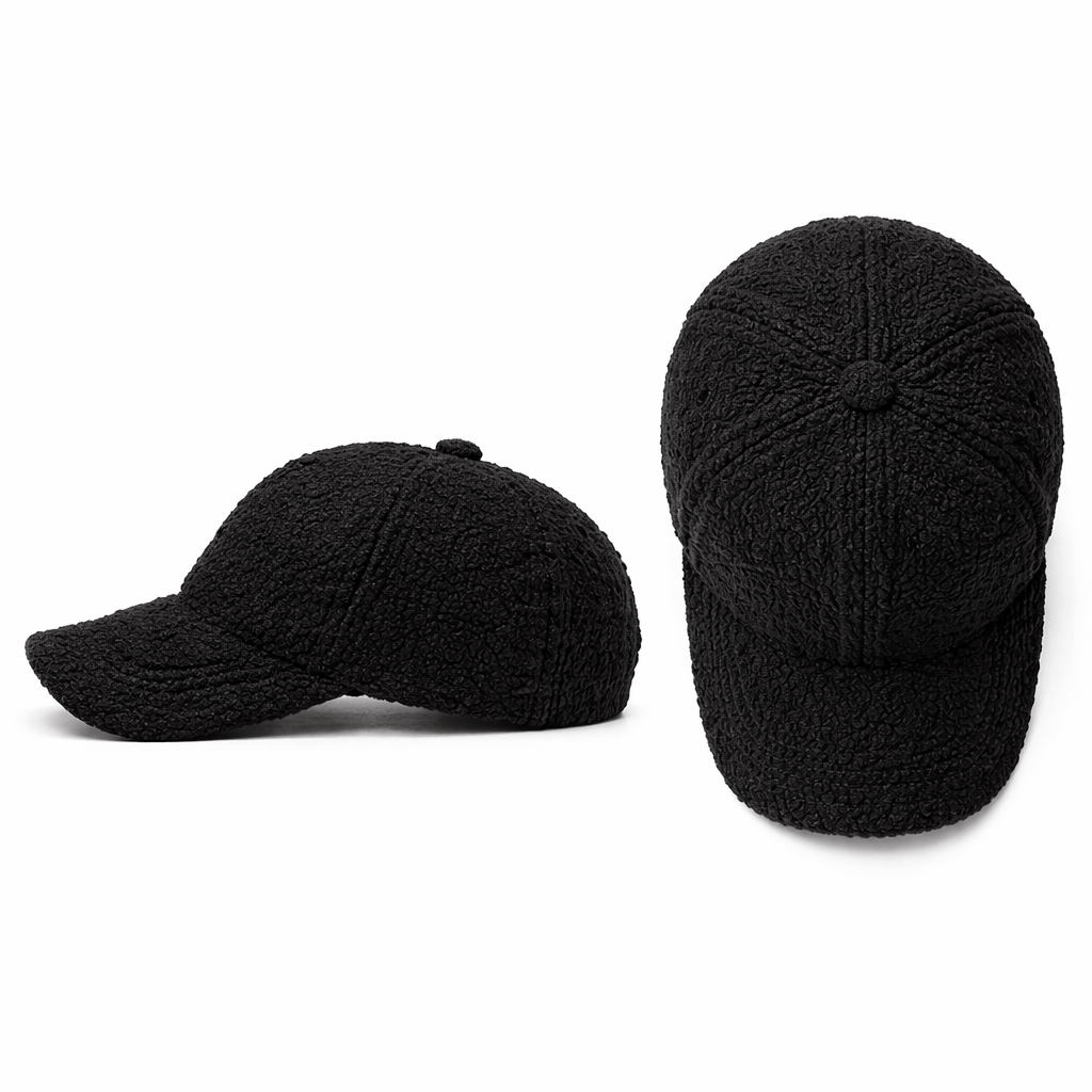 Casquette Gavroche Laine Noire - MINA