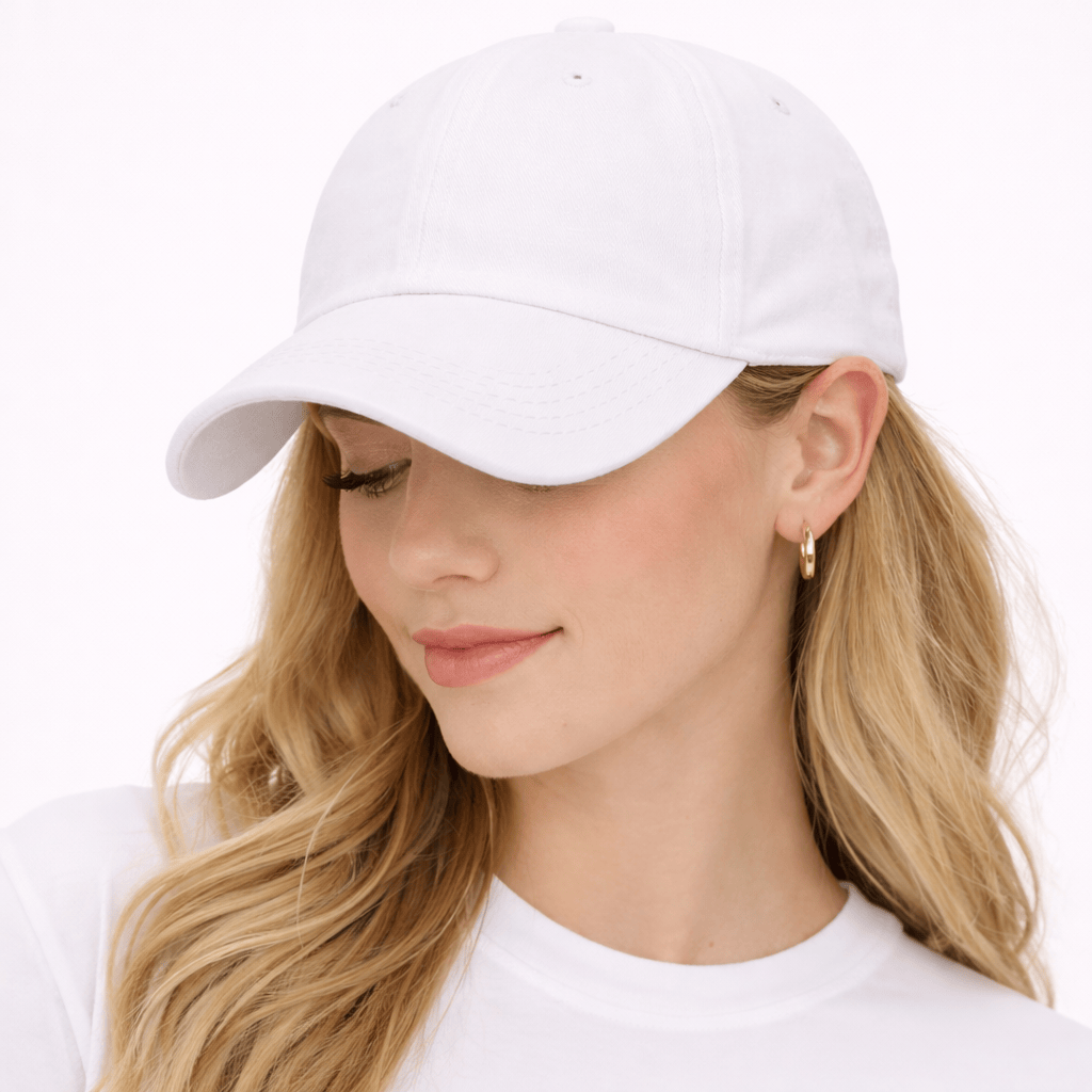 Casquette Snapback Coton Blanche - THEA