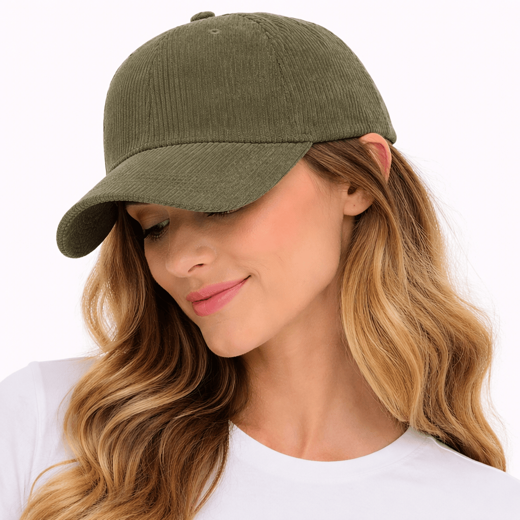 Casquette Velours Femme Vert Sapin - CLEO