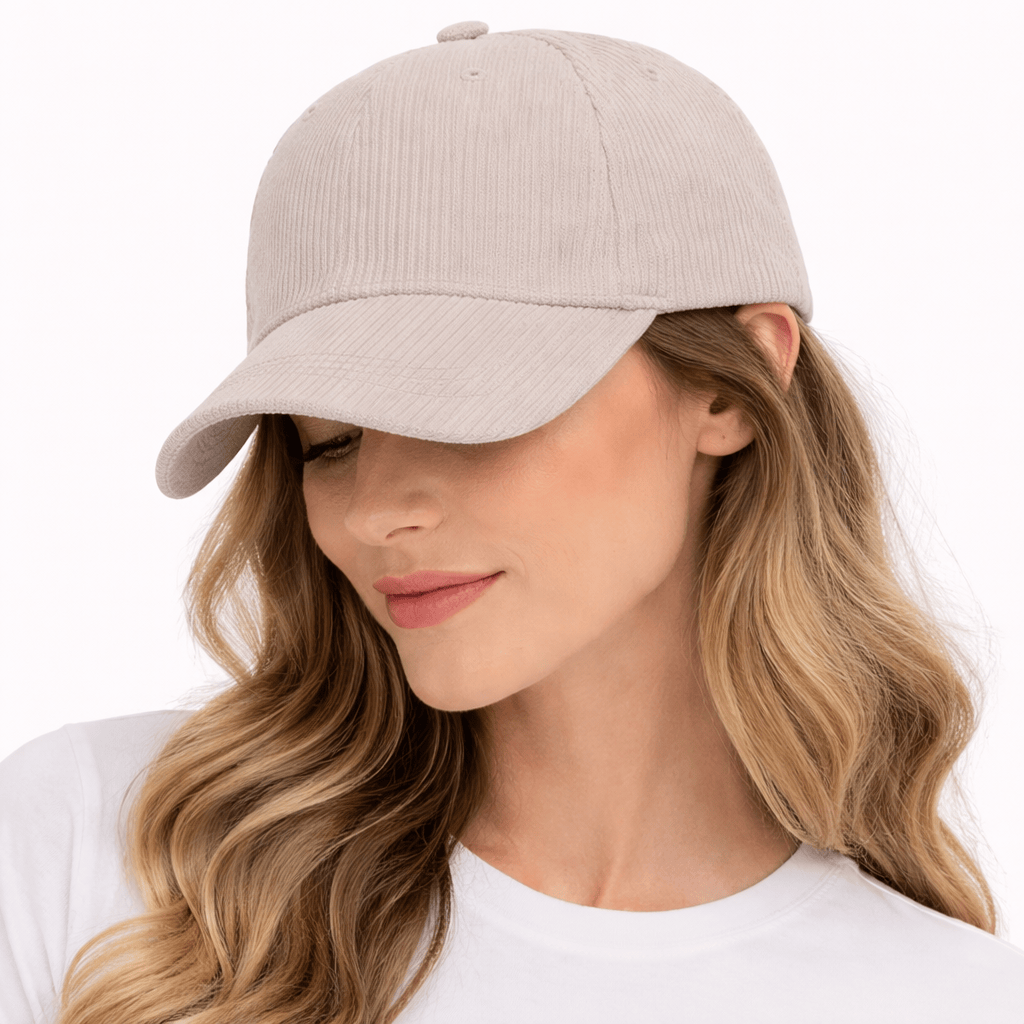 Casquette Velours Homme Beige - EMMA